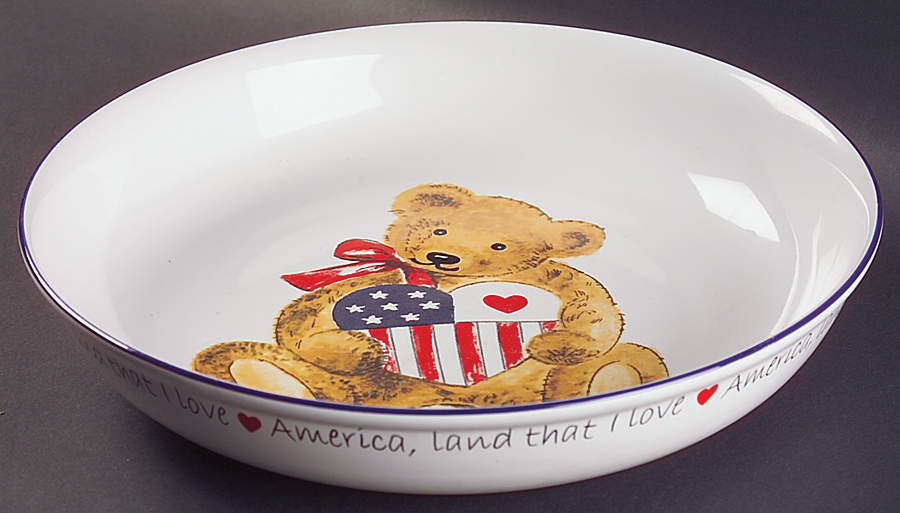 Land That I Love 12" Pasta Serving Bowl by Retroneu-1