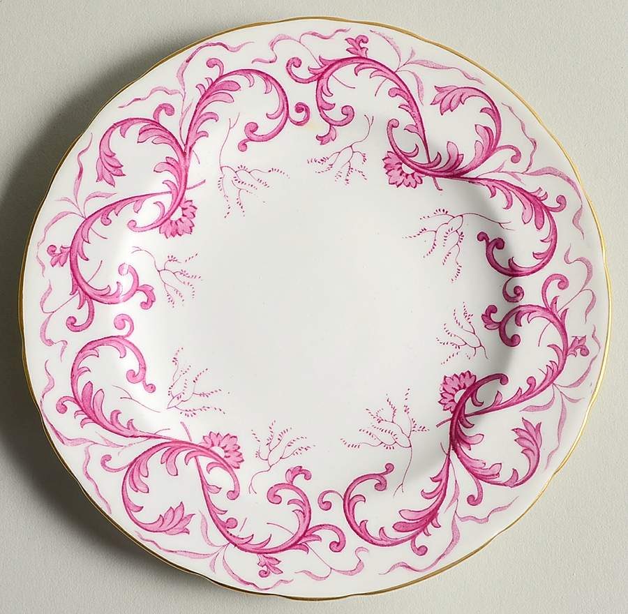 A567 Purple Bread & Butter Plate by Royal Crown Derby-1