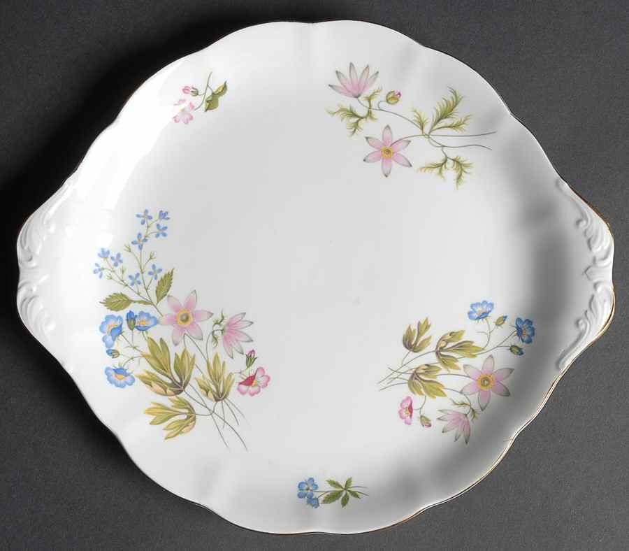 Wild Anemone (Scalloped) Handled Cake Plate by Richmond (England)-1
