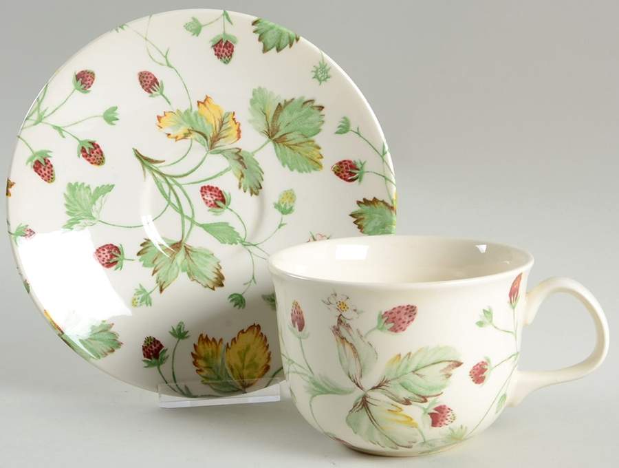 Alpine Strawberry Breakfast Cup & Saucer Set by Royal Stafford-1