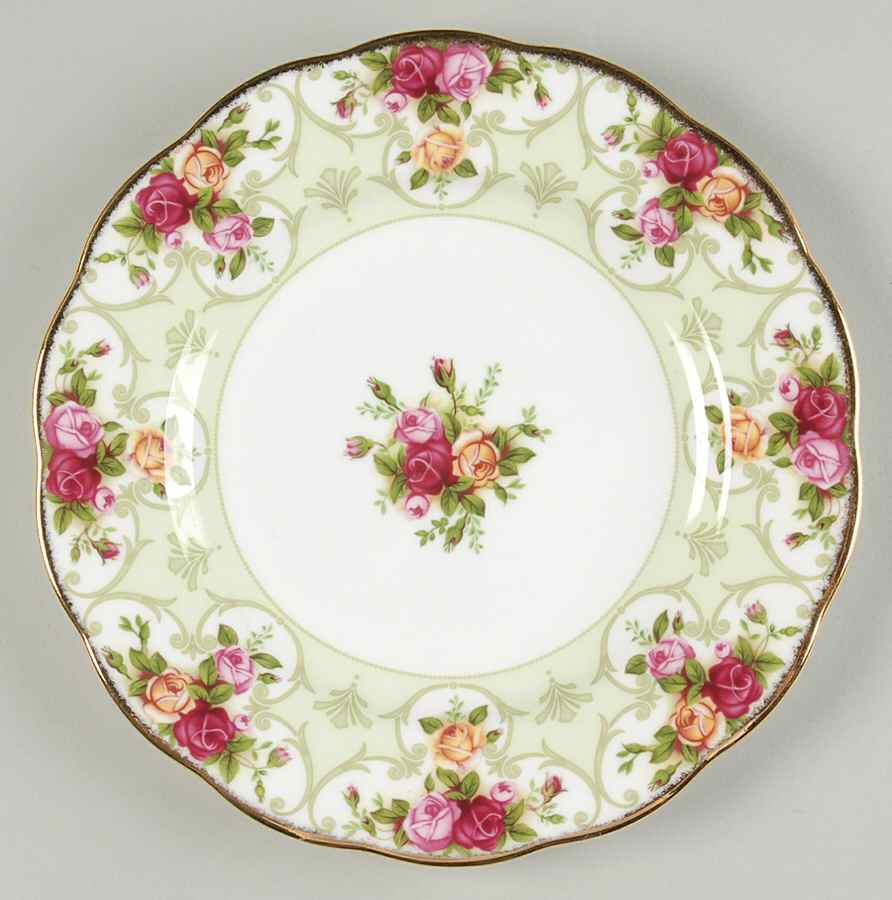 Rose Cameo Green Salad/Dessert Plate by Royal Albert-1