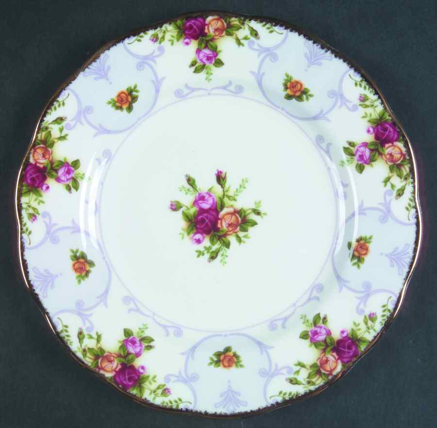 Rose Cameo Violet Salad/Dessert Plate by Royal Albert-1