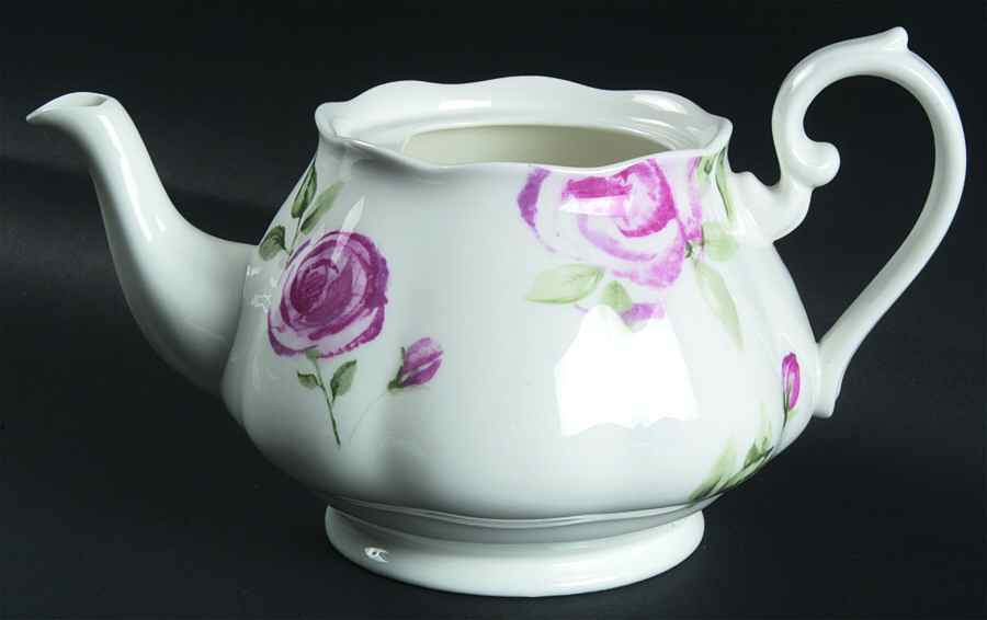 Rose Clouds Teapot No Lid by Royal Albert-1