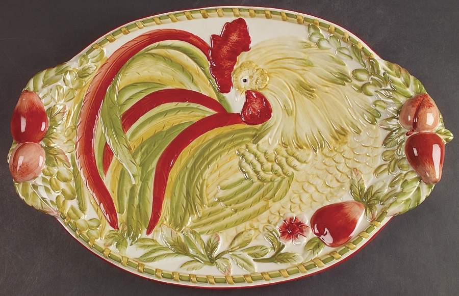 Chanticlair 17" Sculpted Oval Serving Platter by Royal Doulton-1