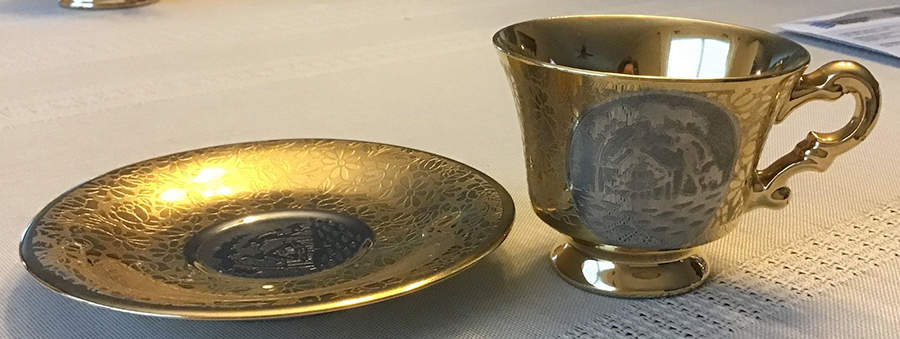 RCQ5 Footed Cup & Saucer Set by Royal China (made in France)-1