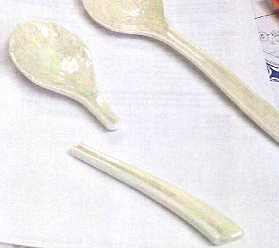 Lustreware Cream Salad Serving Spoon, Solid Piece by Royal Winton-1