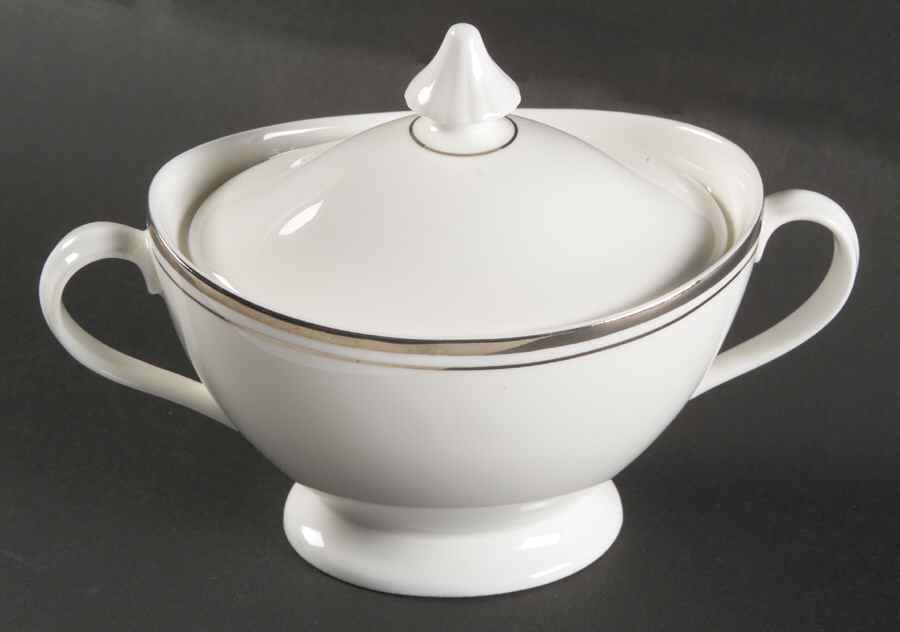 Concord Platinum (Classic Shape) Sugar Bowl & Lid by Royal Doulton-1