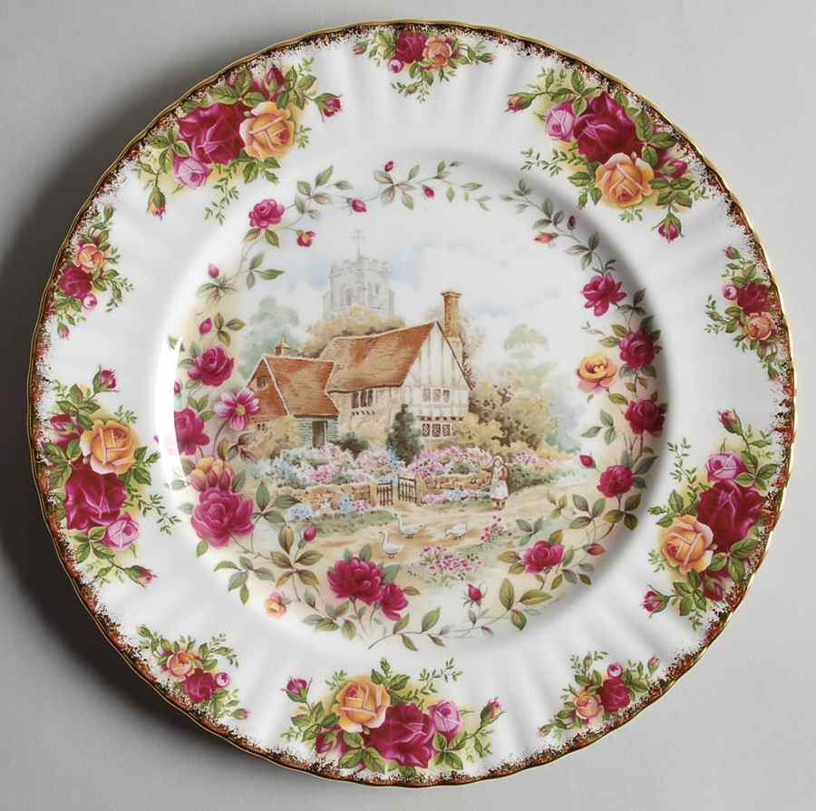 Old Country Roses Cottage Dinner Plate by Royal Albert-1