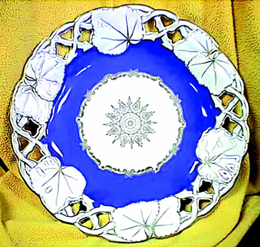 Roi54 Cake Plate by Royal Ivory (Czech, Germany)-1
