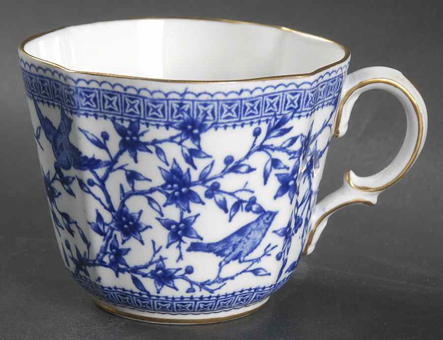 Pembroke (Blue, Scalloped) Flat Cup by Royal Crown Derby-1