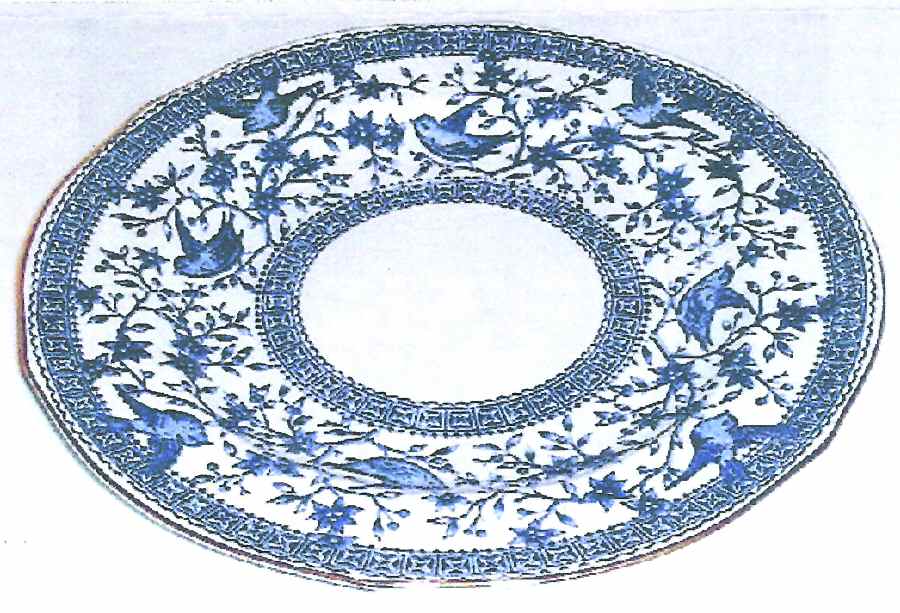 Pembroke (Blue, Scalloped) Luncheon Plate by Royal Crown Derby-1