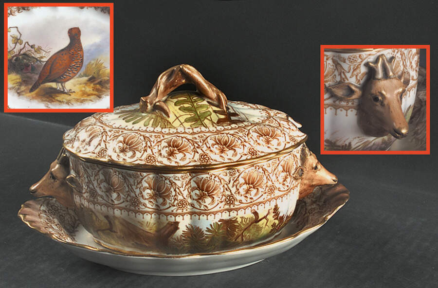 W3717 Sauce Boat & Lid with Underplate by Royal Worcester-1