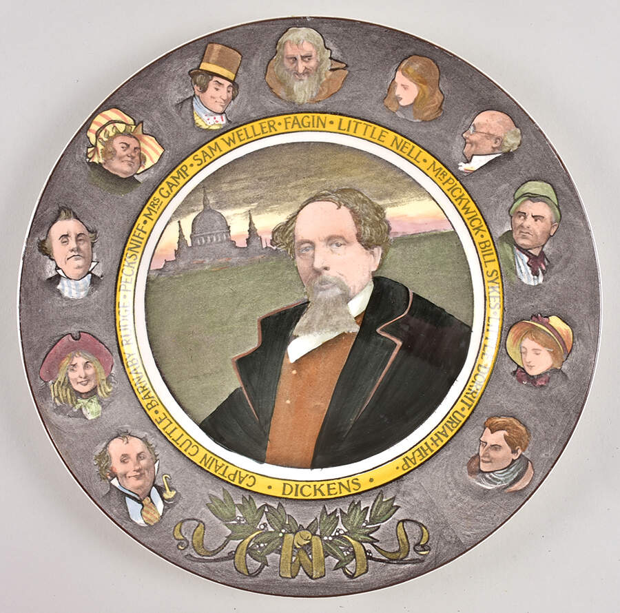 Dickens Portrait Dinner Plate by Royal Doulton-1