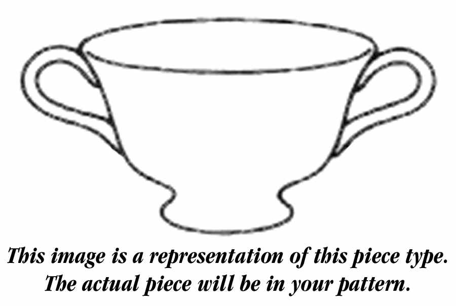 Caroline (Platinum) Footed Cream Soup Bowl by Wedgwood-1