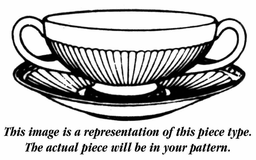 Trentham Lavender Footed Cream Soup Bowl & Saucer Set by Wedgwood-1