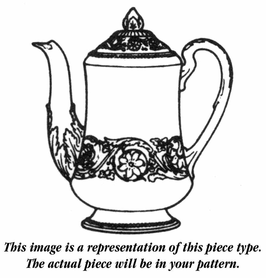 Harvard University Pink (No Gold Trim) Coffee Pot & Lid by Wedgwood-1