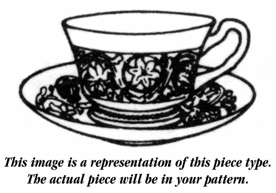 Harvard University Pink (No Gold Trim) Footed Cup & Saucer Set by Wedgwood-1