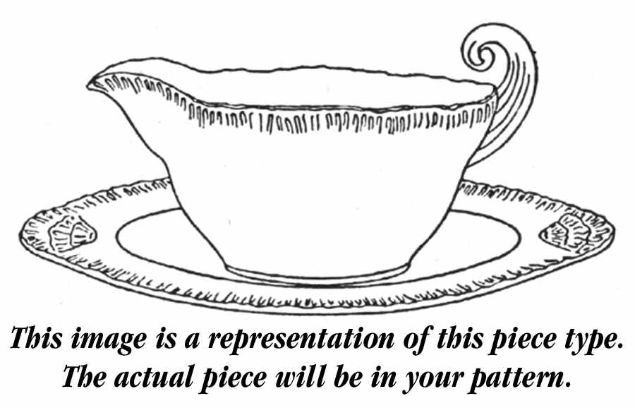Swallow (No Trim) Gravy Boat with Attached Underplate by Wedgwood-1