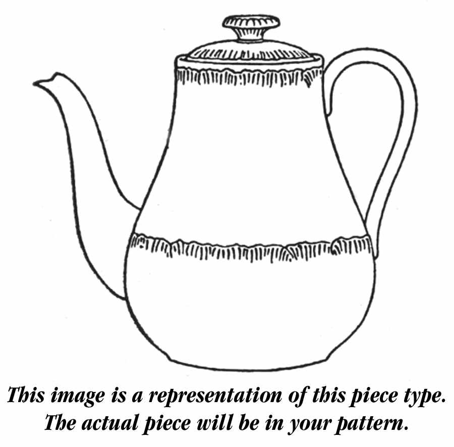 Cream Color on Celadon (Shell Edge) Coffee Pot & Lid by Wedgwood-1