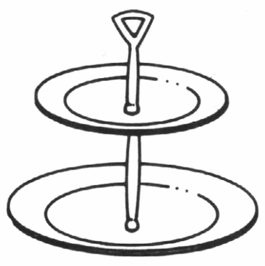 Versailles 6 5/8"-10"  2 Tiered Serving Tray (Dp, Sp) HC by Noritake-1