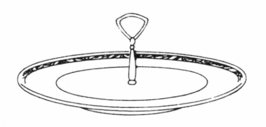 Whitebridge Platinum Round Serving Plate with Center Handle (Dp) Hc by Noritake-1