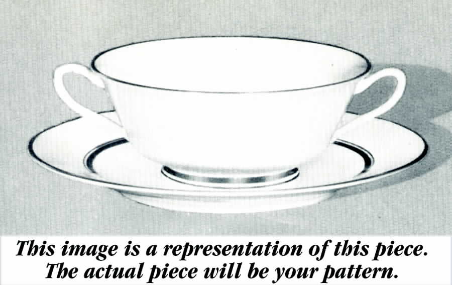 Brandywine Footed Cream Soup Bowl & Saucer Set by Oxford (Div of Lenox)-1