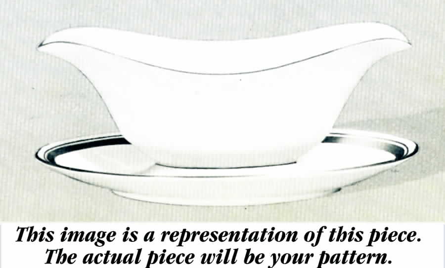 O3 Gravy Boat with Attached Underplate by Oxford (Div of Lenox)-1