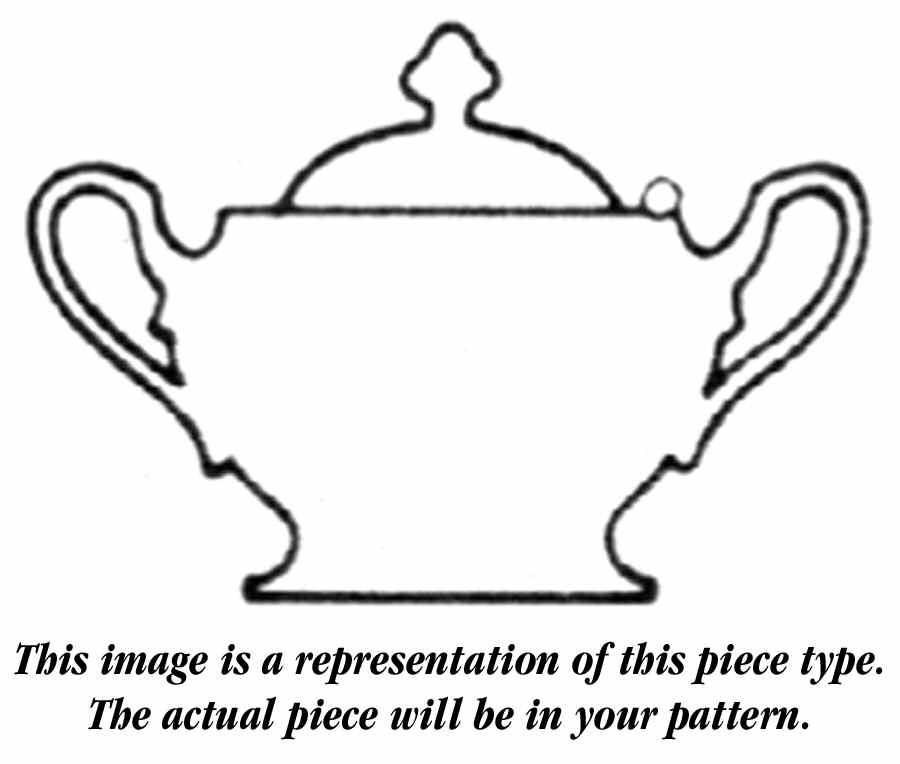 Garden Caprice (Smooth) Sugar Bowl & Lid by Castleton (USA)-1