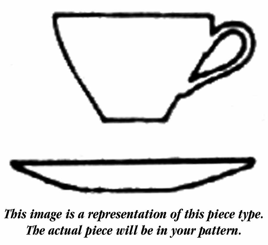 Classic Scroll Flat Demitasse Cup & Saucer Set by Castleton (USA)-1