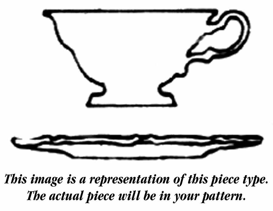 C10 Footed Cup & Saucer Set by Castleton (USA)-1