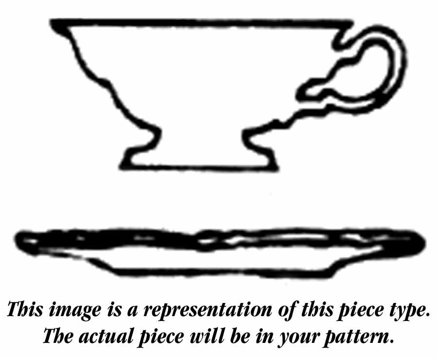 C4 Footed Demitasse Cup & Saucer Set by Castleton (USA)-1