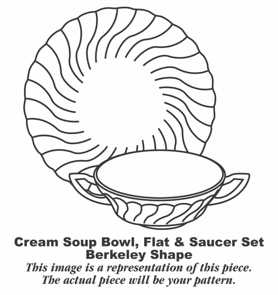 Elizabeth Flat Cream Soup Bowl & Saucer Set by Syracuse-1