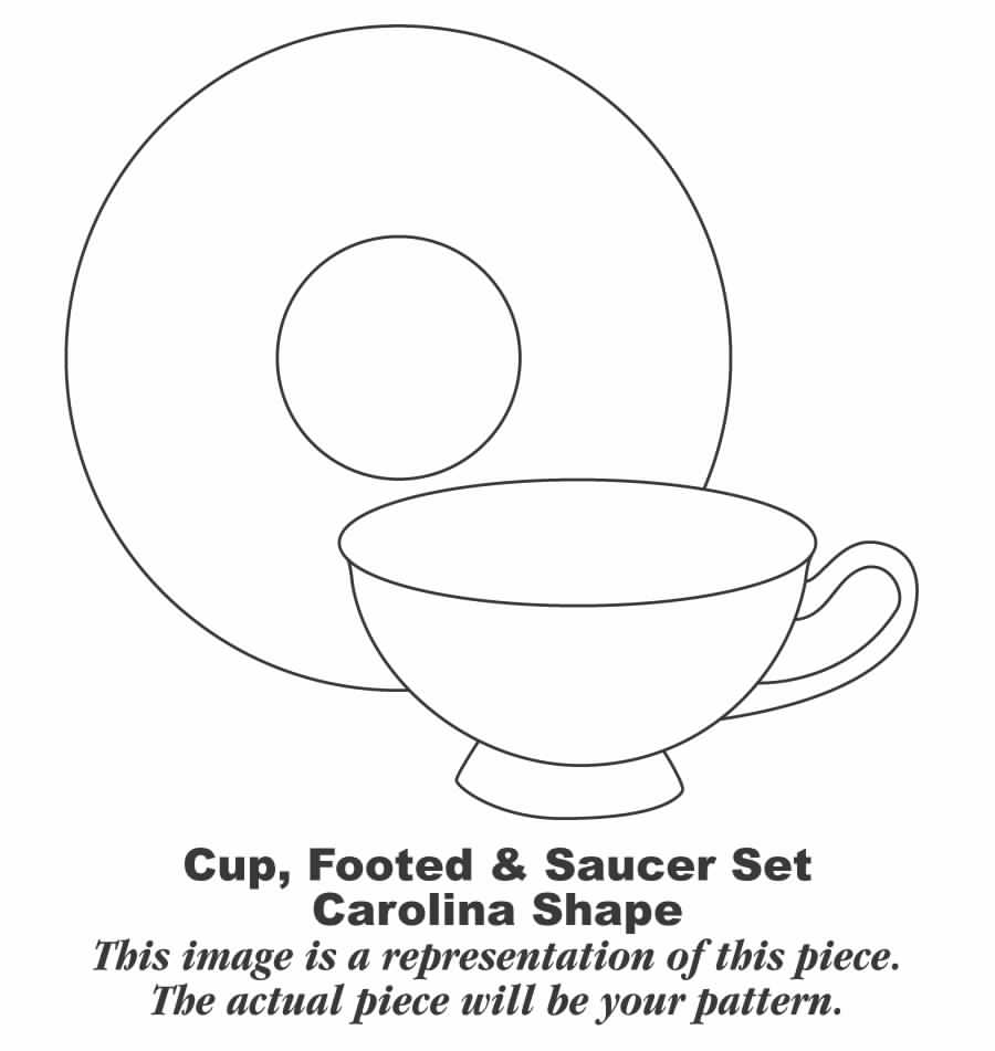 Carolina Undecorated Footed Cup & Saucer Set by Syracuse-1