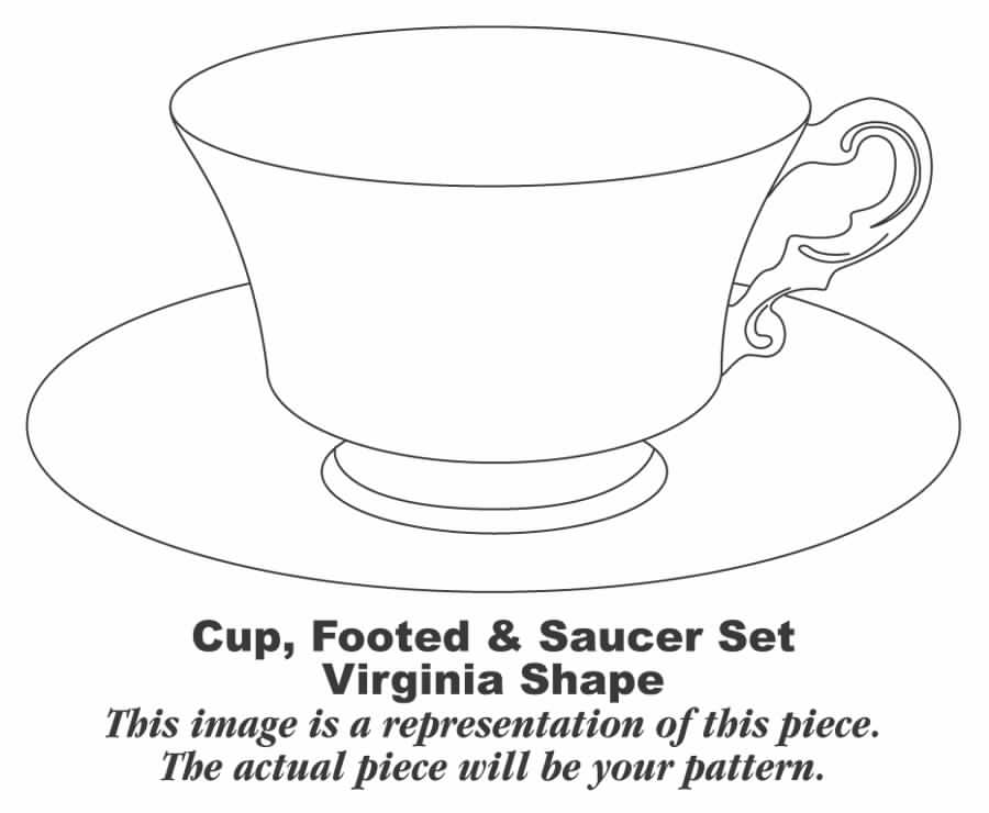 Bombay (Yellow Trim, Ivory Body) Footed Cup & Saucer Set by Syracuse-1
