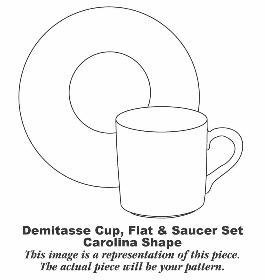First Love Flat Demitasse Cup & Saucer Set by Syracuse-1