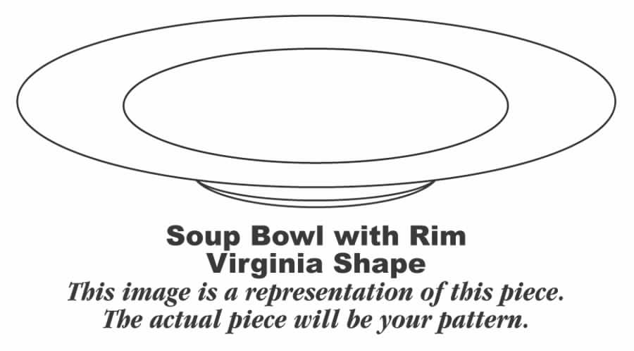 Dogwood (Gold Trim) Rim Soup Bowl by Syracuse-1