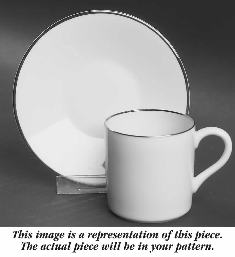Dorian Flat Demitasse Cup & Saucer Set by Syracuse-1