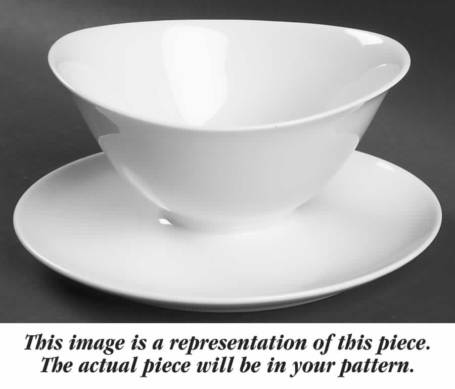 Champagne Gravy Boat with Attached Underplate by Syracuse-1