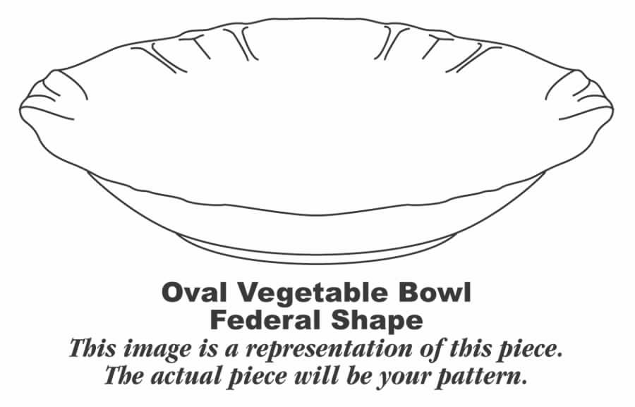 Lily of The Valley (Platinum Trim) 10" Oval Vegetable Bowl by Syracuse-1