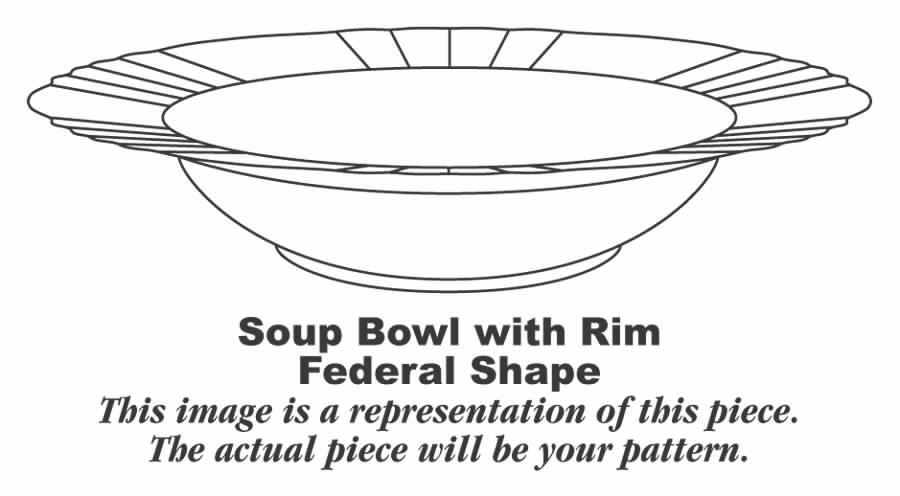 Violets Rim Soup Bowl by Syracuse-1