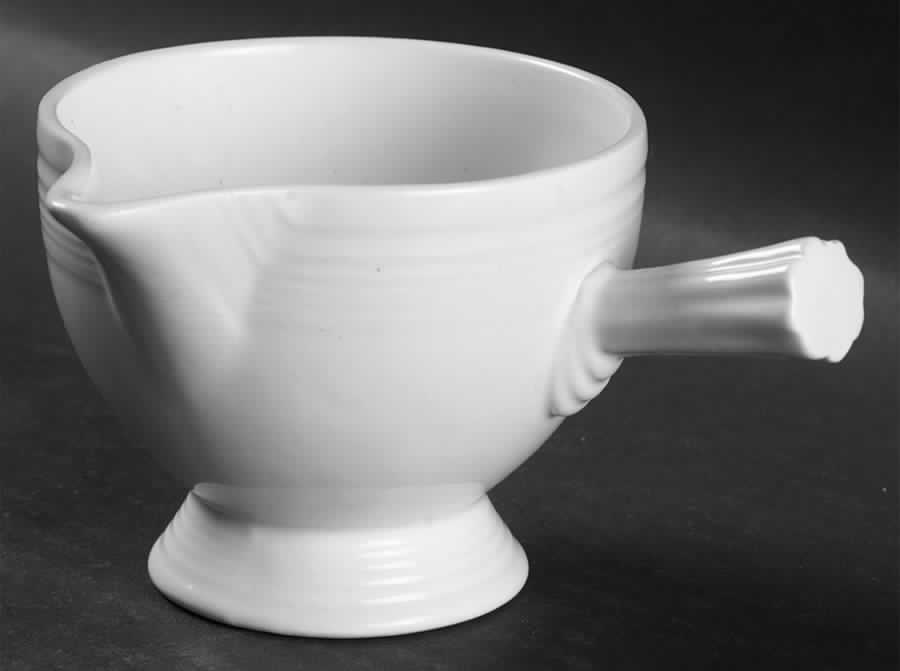 Fiesta Ivory (Intro 2008) Stick Handle Creamer by Homer Laughlin -1