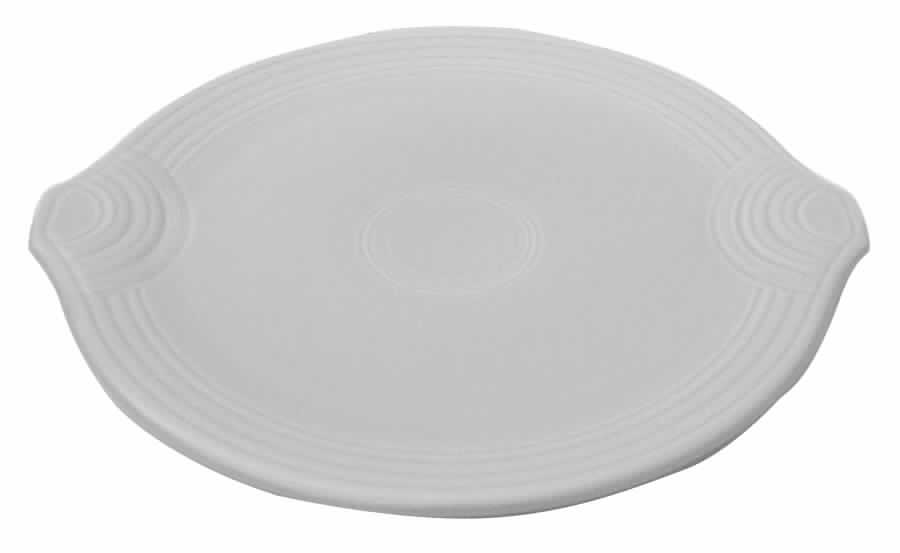 Fiesta Plum (Intro 2001) Handled Cake Plate by Homer Laughlin -1