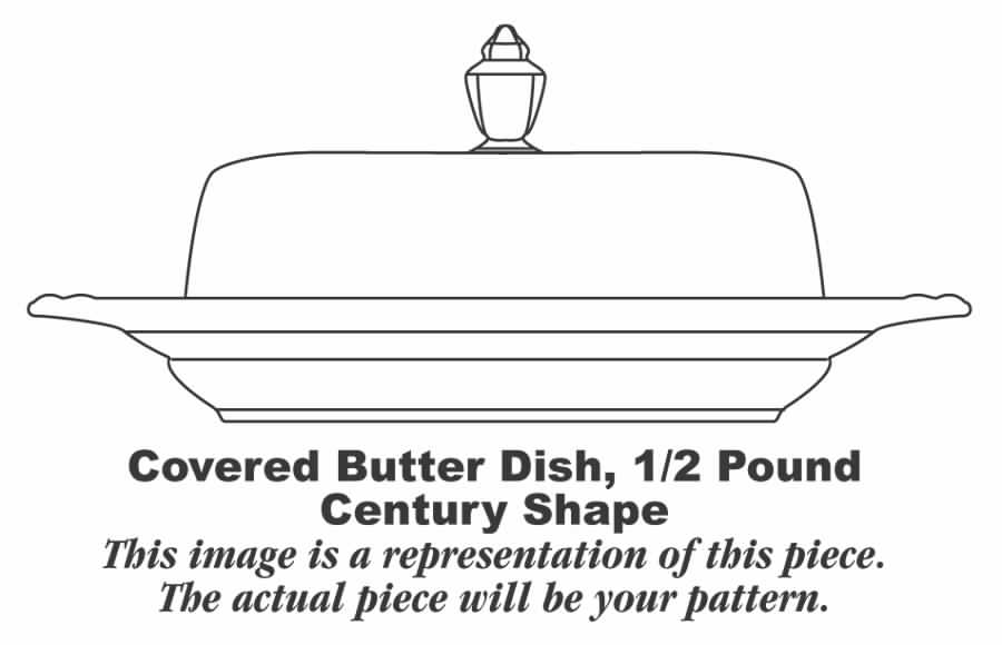 Riviera Ivory Half Pound Covered Butter by Homer Laughlin -1