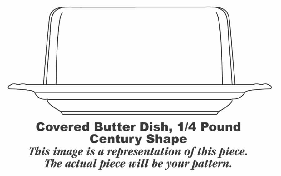 Briar Rose 1/4 Lb Covered Butter by Homer Laughlin -1