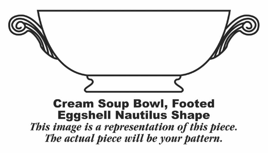 Greek Key Footed Cream Soup Bowl by Homer Laughlin -1
