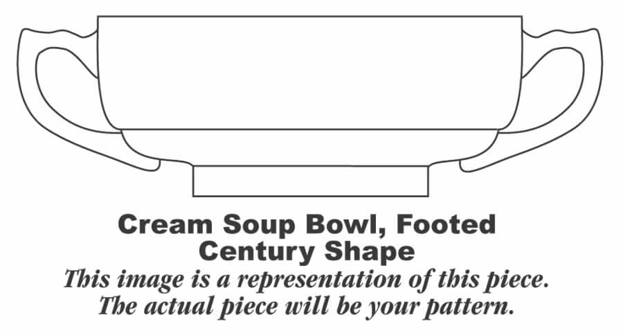 Riviera Green Footed Cream Soup Bowl by Homer Laughlin -1