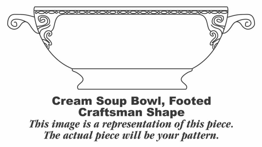 Gobelin Footed Cream Soup Bowl by Homer Laughlin -1