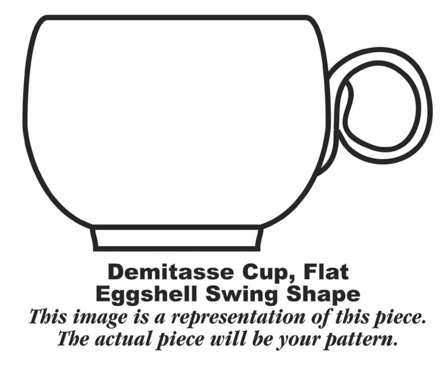 Organdy Blue Flat Demitasse Cup by Homer Laughlin -1