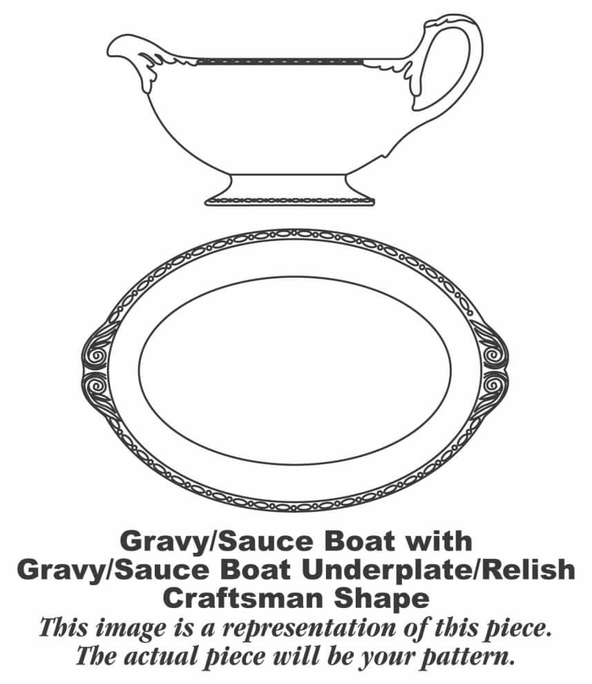 G168 Gravy Boat & Underplate/Relish by Homer Laughlin -1