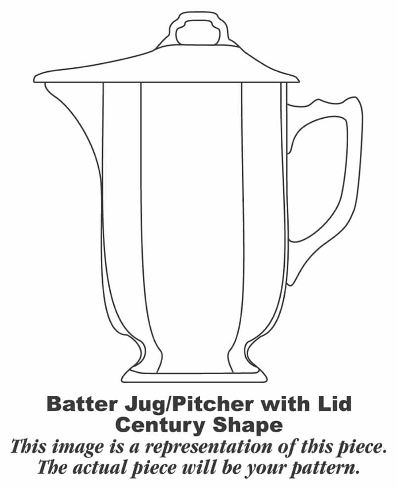 Riviera Ivory Batter Jug with Lid by Homer Laughlin -1
